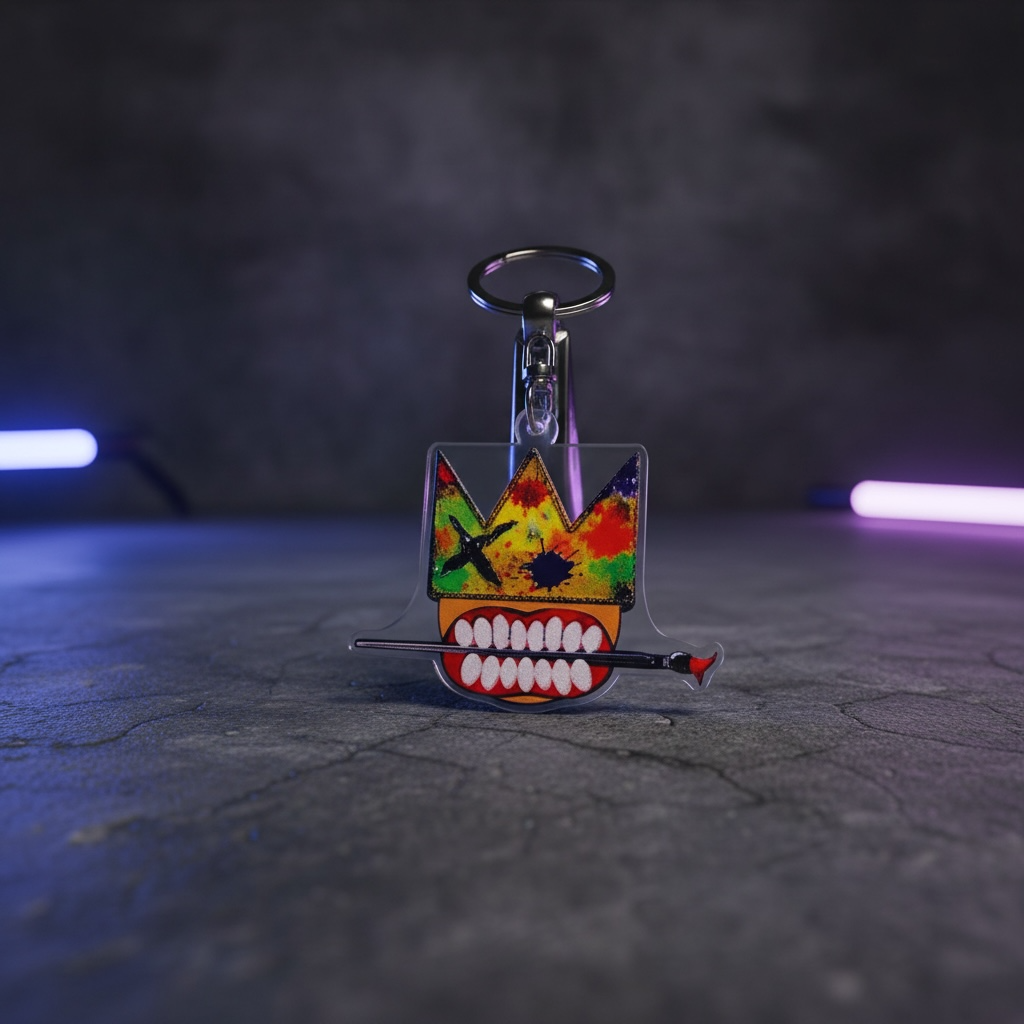 London Customs crown logo keychain