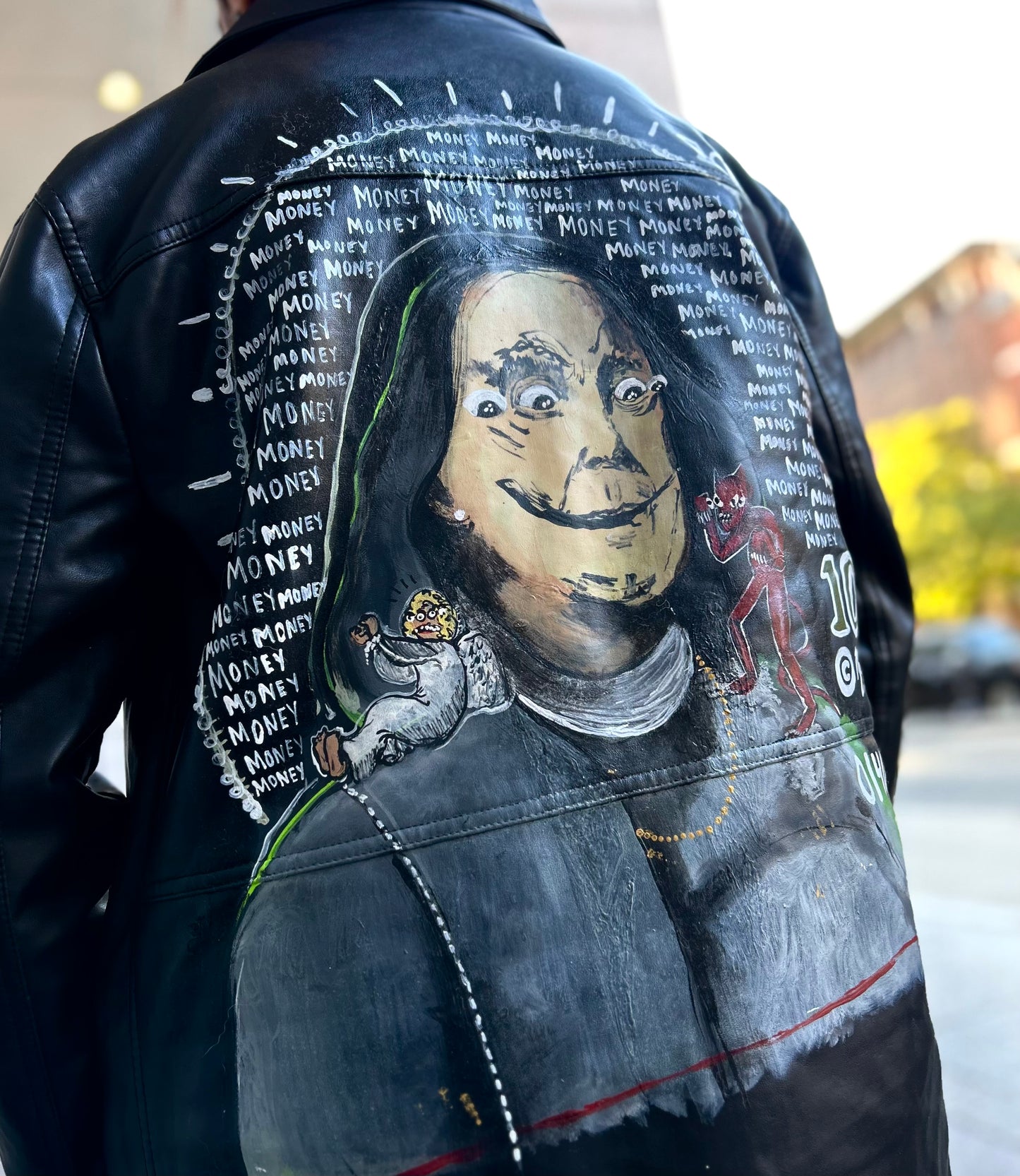 “MONEY” Learher jacket