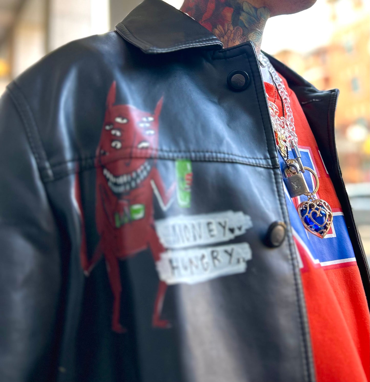 “MONEY” Learher jacket