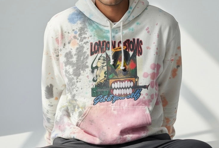 London Customs “Get it Yourself” Tie Dye Hoodie