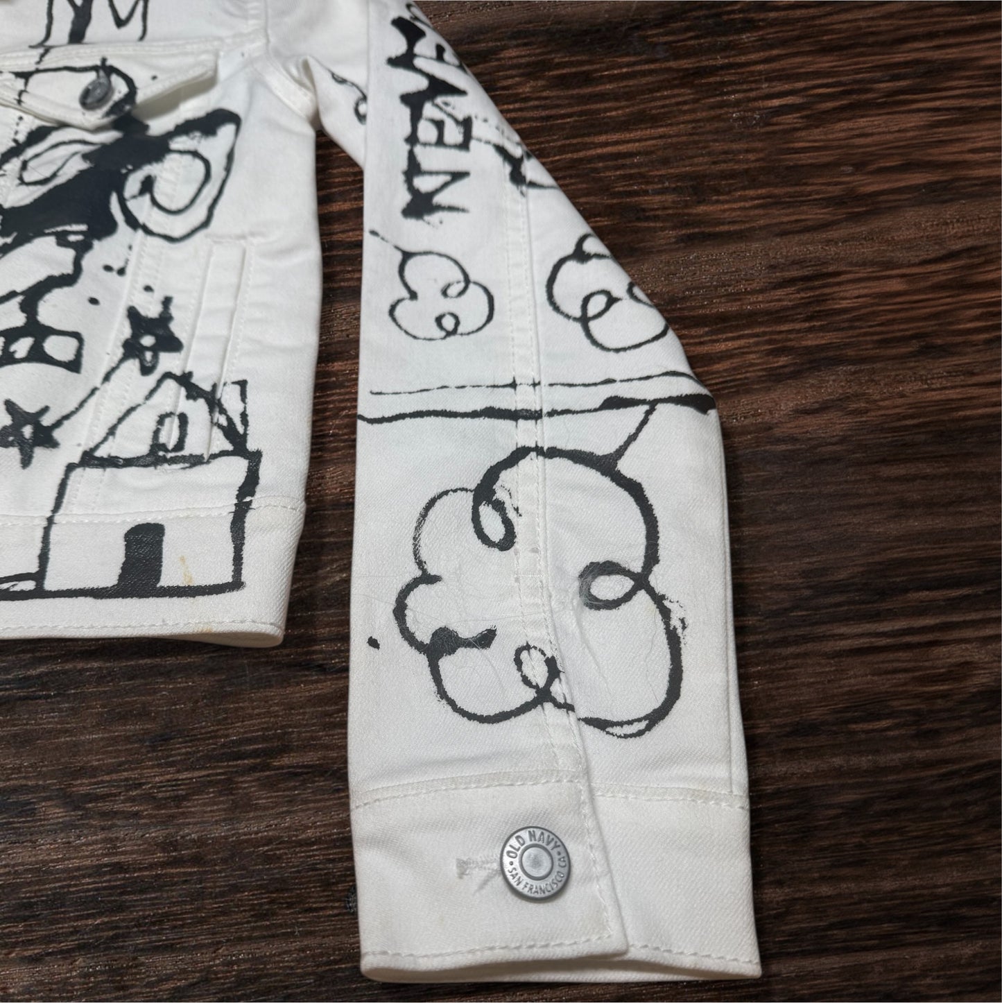 Custom hand painted 1 of 1 Kids “Arcane” Jacket