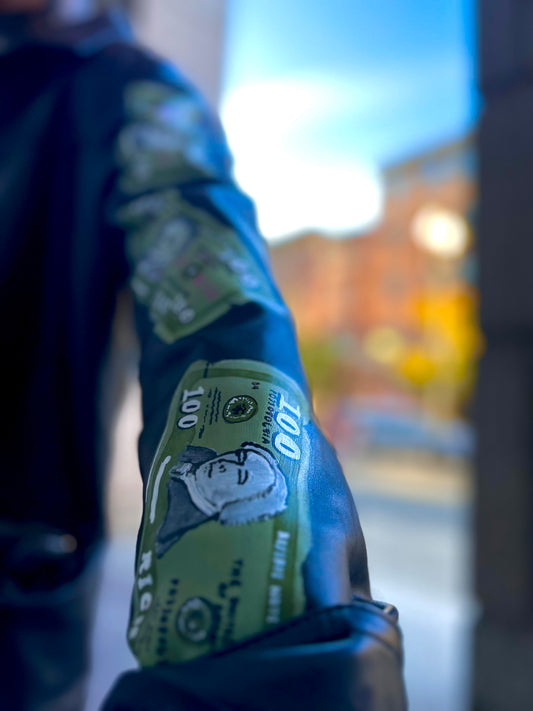 “MONEY” Learher jacket