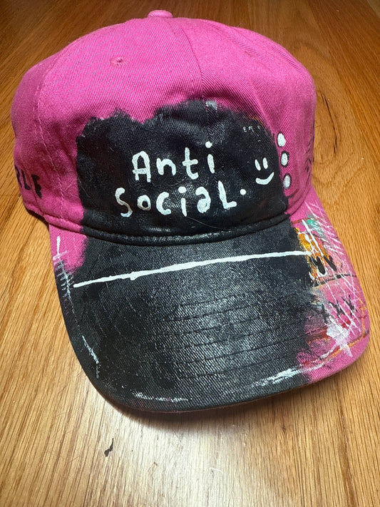 “Anti Social” Custom cap