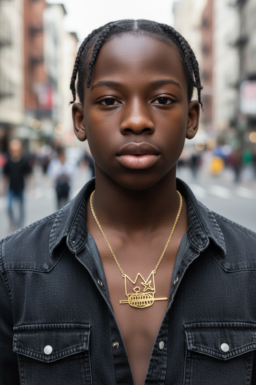Stainless Steel London Customs Crown pendant Chain