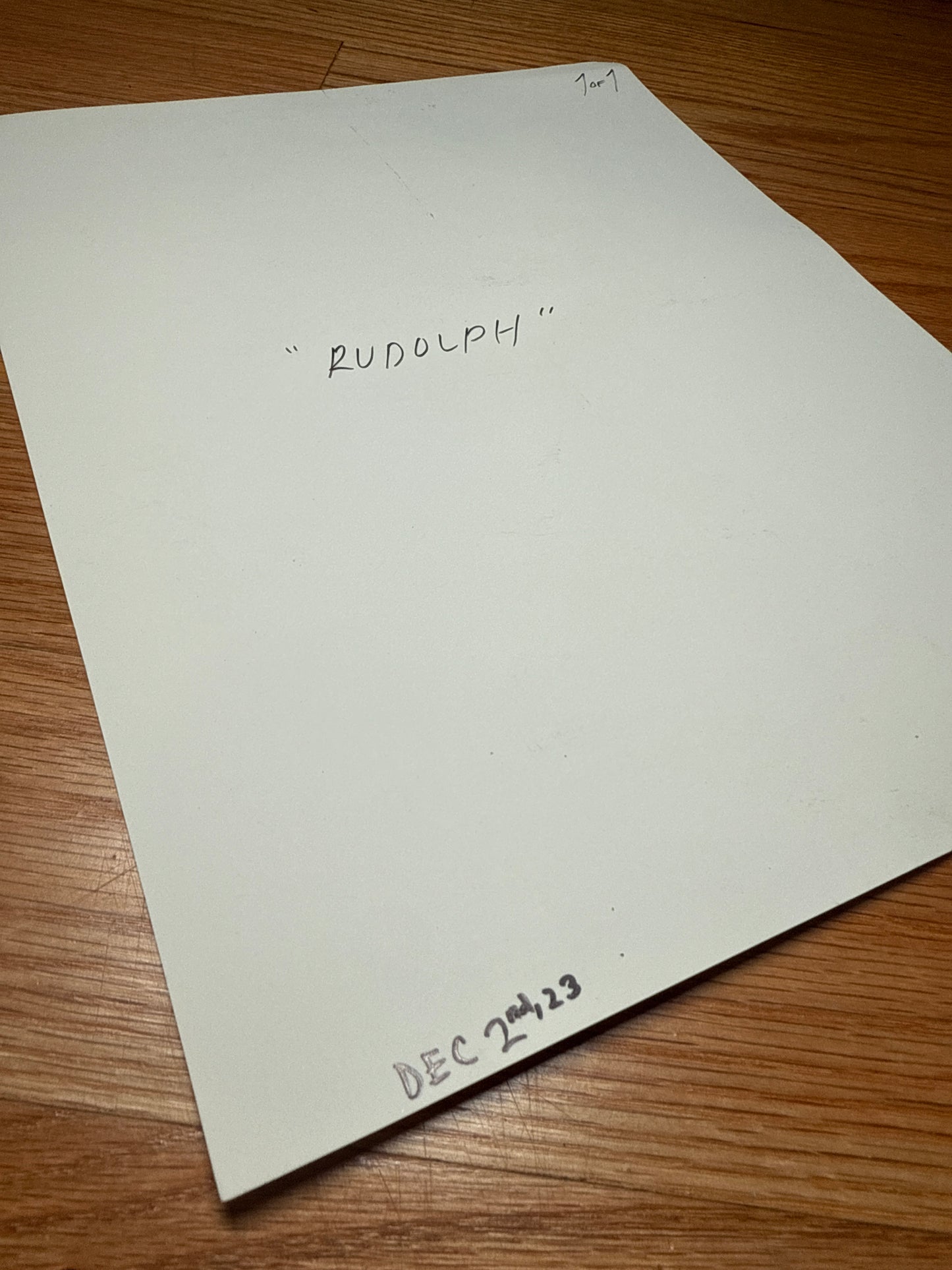 “Rudolph” Original Art