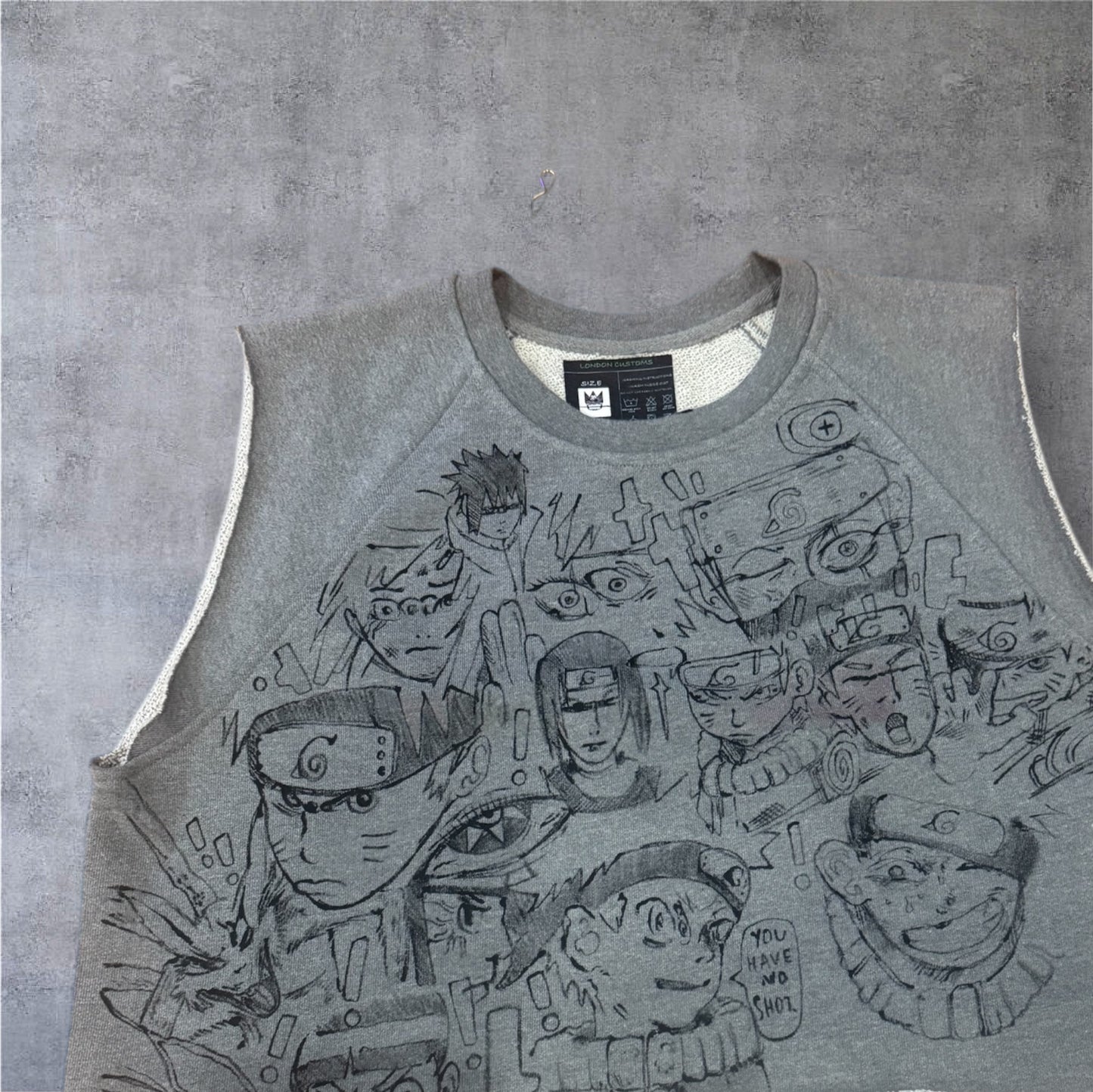 Custom hand painted 1 of 1 “Naruto” Crop top