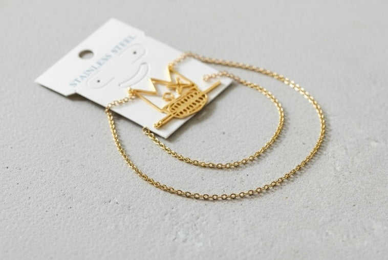 Stainless Steel London Customs Crown pendant Chain