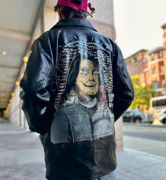 “MONEY” Learher jacket