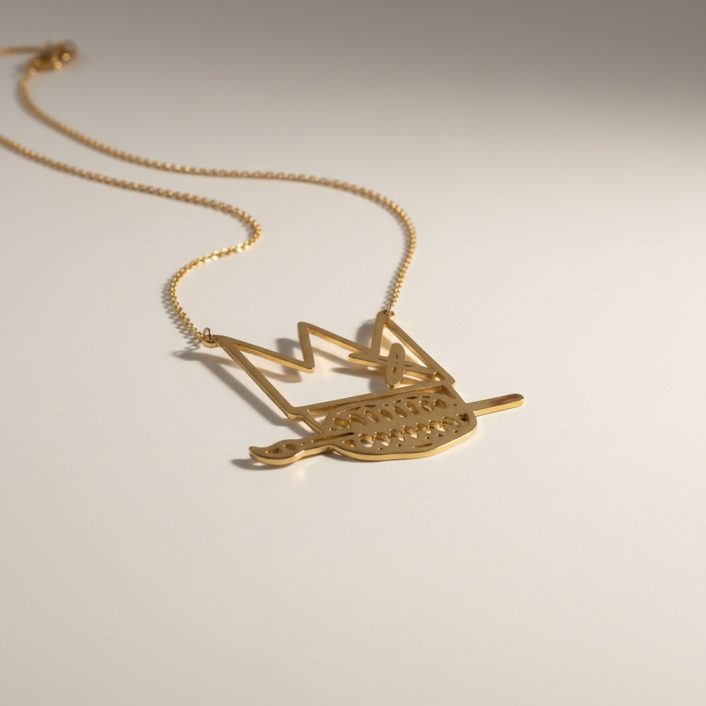 LARGE LONDON CUSTOMS CROWN LOGO STAINLESS STEEL CHAIN