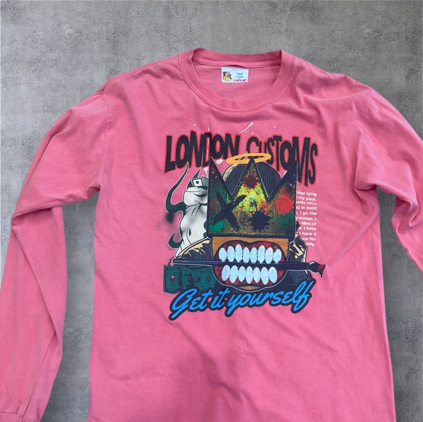 London Customs crown logo “Get it yourself” Long sleeve