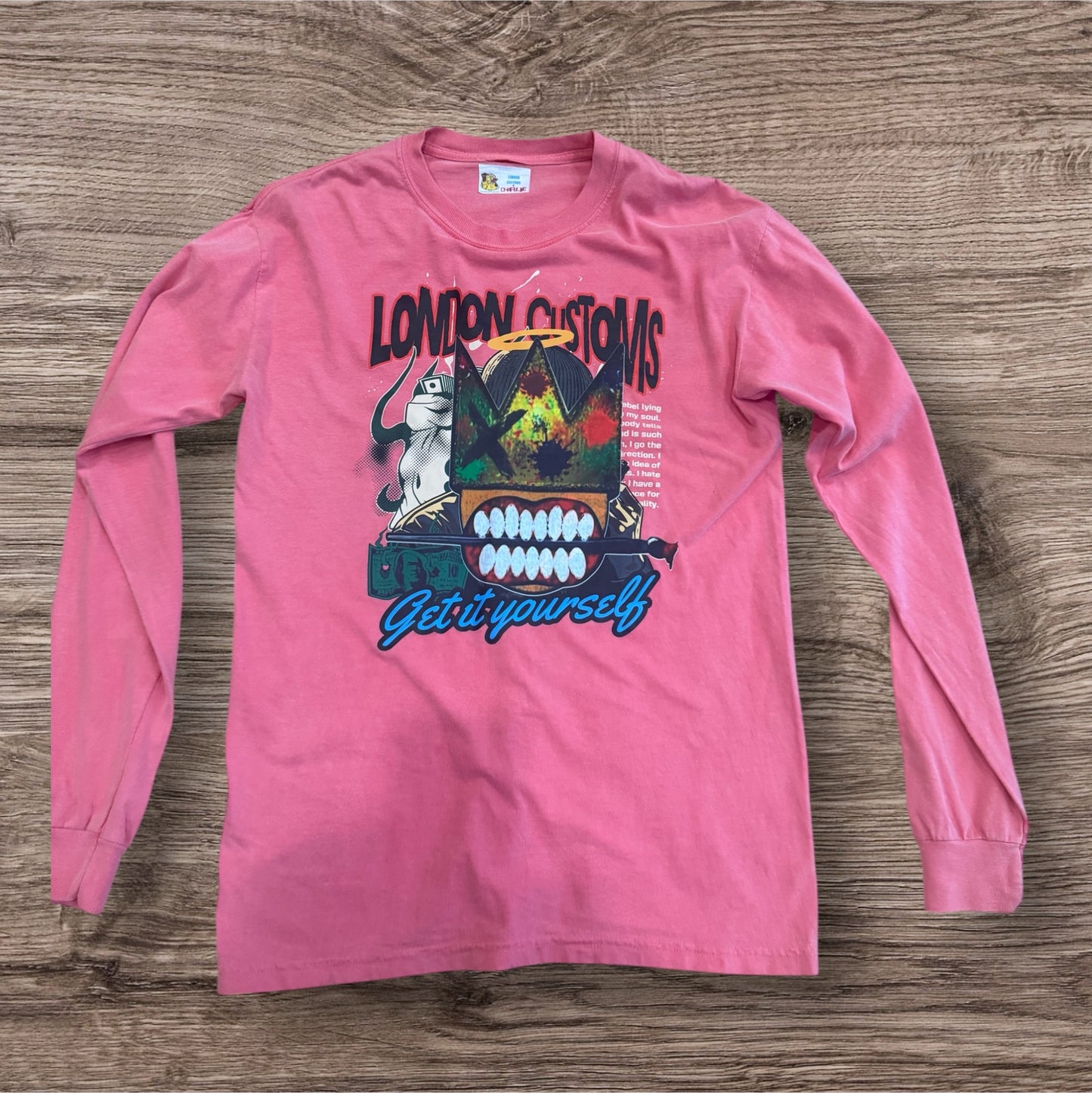 London Customs crown logo “Get it yourself” Long sleeve