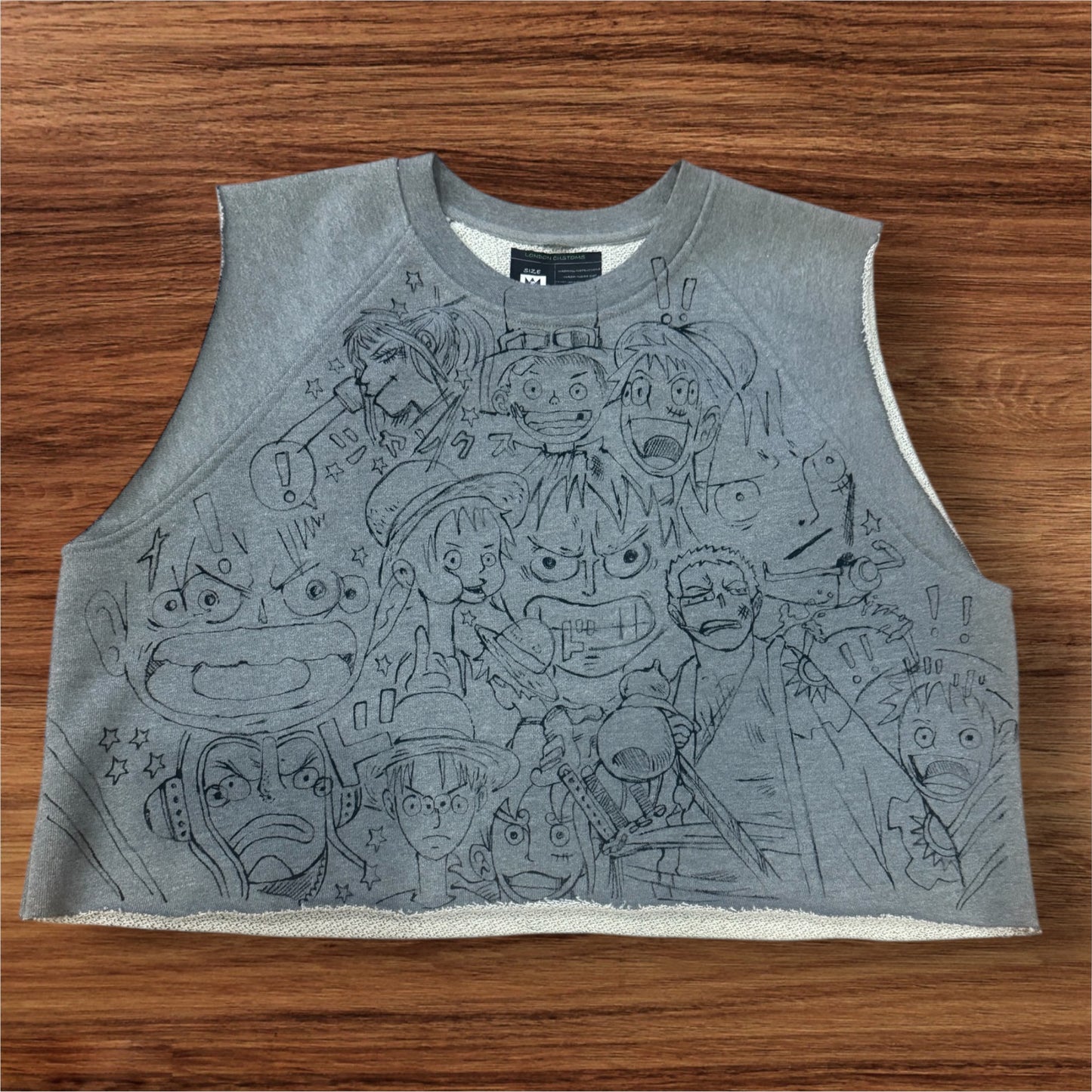 Custom hand painted 1 of 1 “Naruto” Crop top