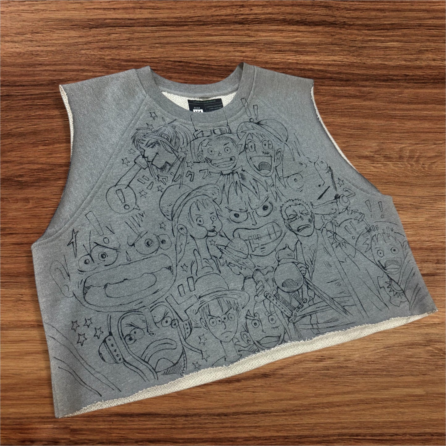 Custom hand painted 1 of 1 “Naruto” Crop top