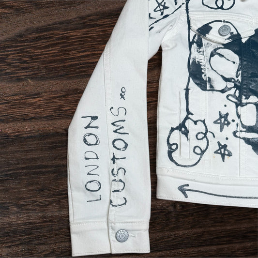 Custom hand painted 1 of 1 Kids “Arcane” Jacket