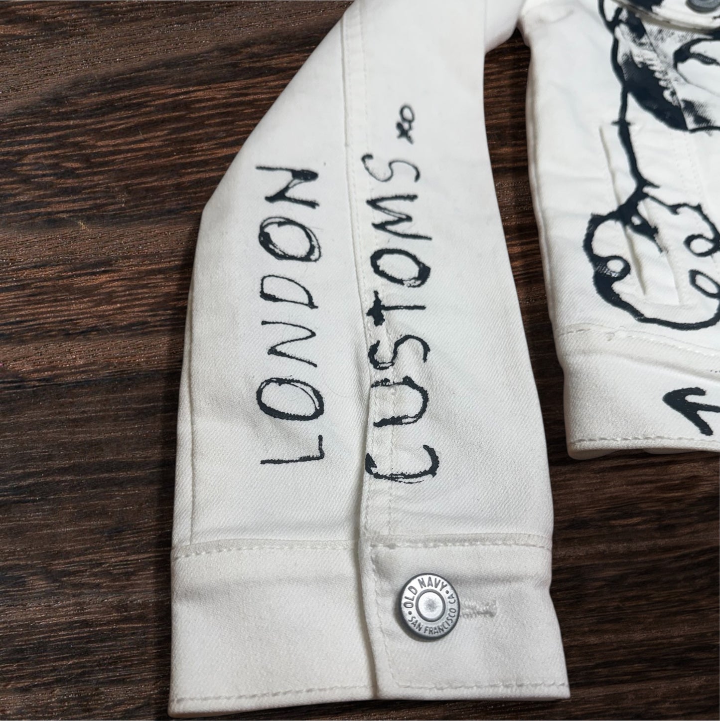 Custom hand painted 1 of 1 Kids “Arcane” Jacket